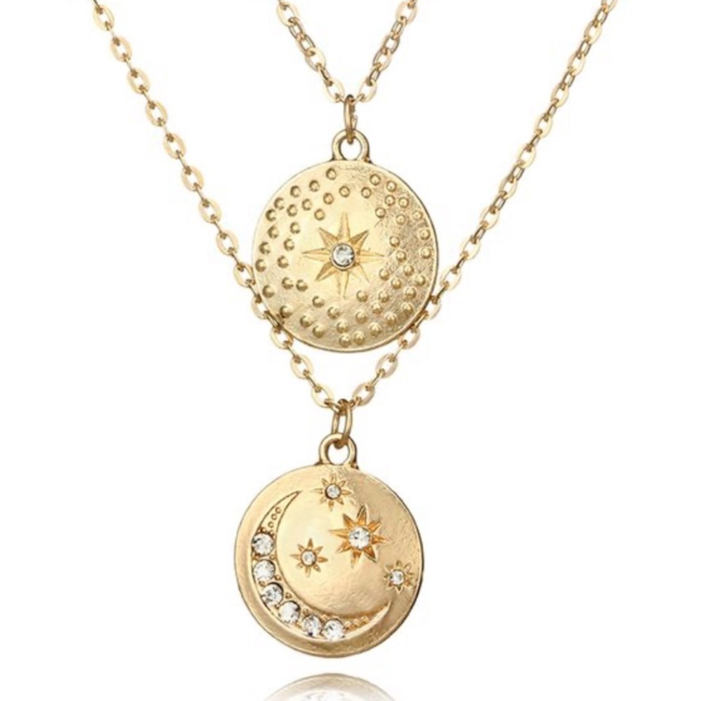Celestial double necklace